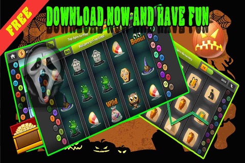 Free Spin Slot Machine - Casino Halloween Monster Packs screenshot 2