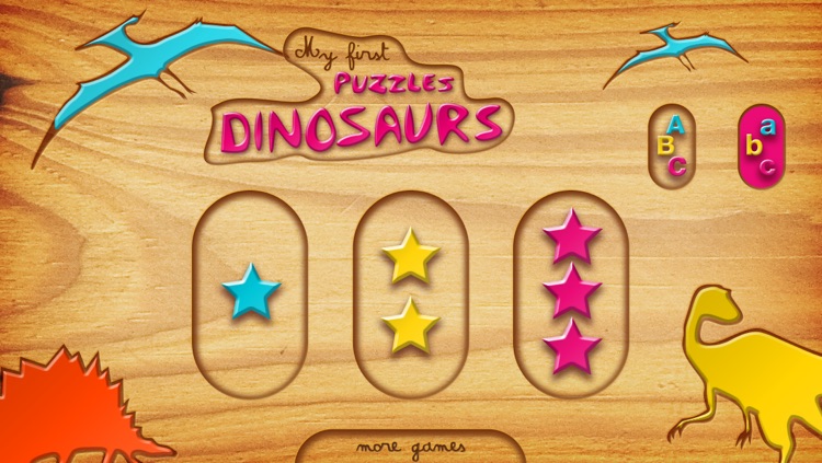 My First Wood Puzzles: Dinosaurs - A Free Kid Puzzle Game for Learning Alphabet - Perfect App for Kids and Toddlers! screenshot-4