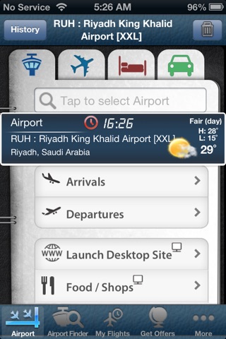 Riyadh King Kahlid Airport - Flight Tracker Premium Saudi Arabian RUH airlines screenshot 3