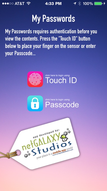 My Passwords with TouchID