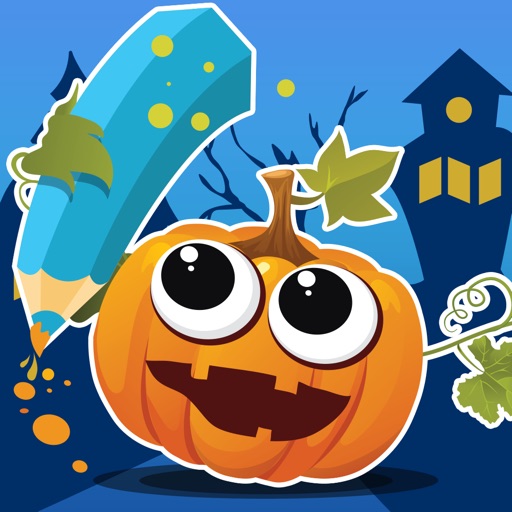 Artsy Halloween Coloring Book for children iOS App