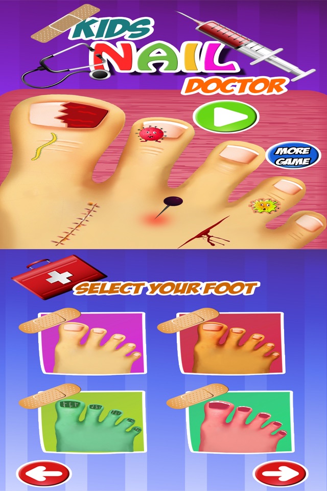 Crazy Little Monster Toe Nails Virtual Surgery Doctor - Free Fun Kids Hospital Game screenshot 2