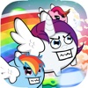 Flappy & Dash Rainbow : “PONY FAT Flying Adventure Edition”