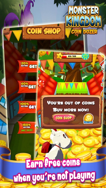 3D Monster Kingdom Coin Dozer - Cute Creature Collector Arcade Game FREE! screenshot-4