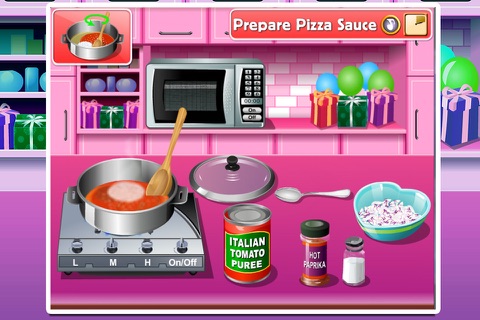 Cooking game-valentine pizza screenshot 3