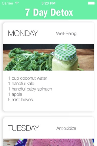 7 Day Detox - smoothies and juice recipes screenshot 2
