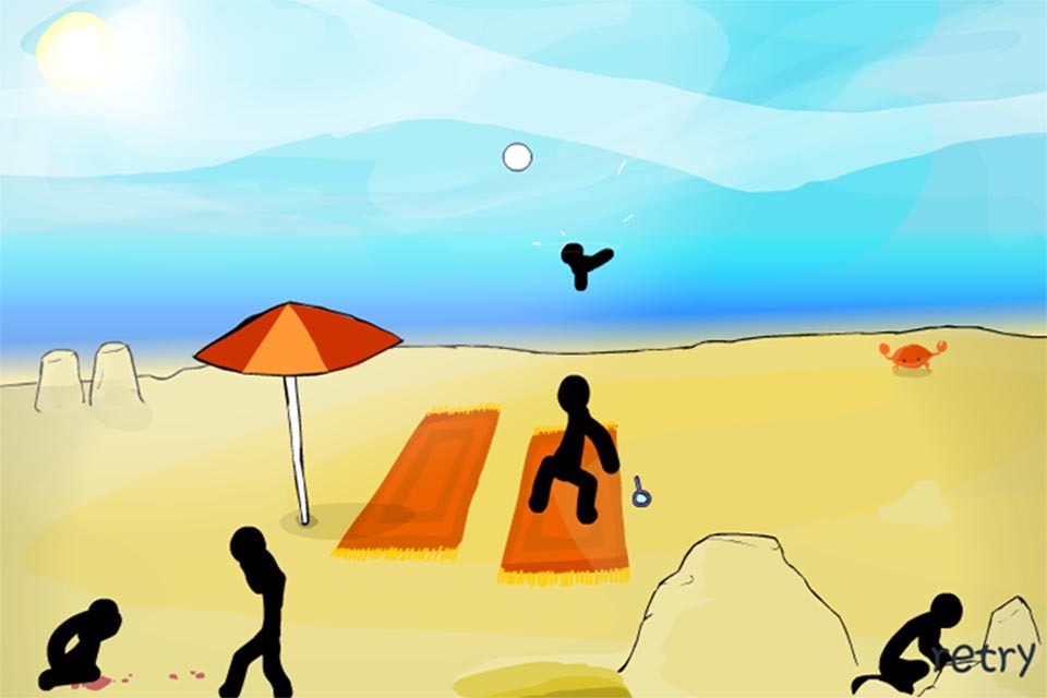 Click Death Beach - Stickman Edition screenshot 2