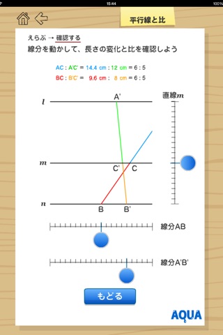 Fraction for Parallel Lines in "AQUA" screenshot 2