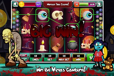 A Monster Slot Casino Blast - Win Big Vegas Halloween Gambling screenshot 3