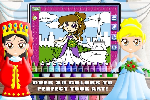 Princess Wedding Dress Coloring PRO - Magical Makeover Book screenshot 4