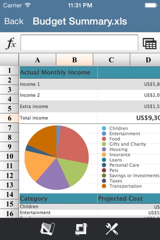 Super Spreadsheet-Create/Open/Edit XLS and XLSX format screenshot 3