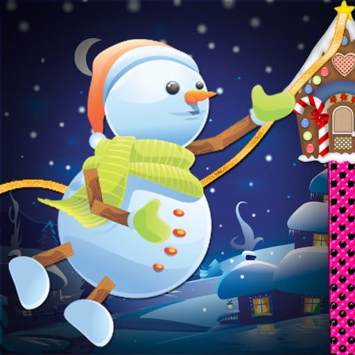 Airborne Action Snowman Swinging : Christmas Lights Tight-Rope Swing Time PRO
