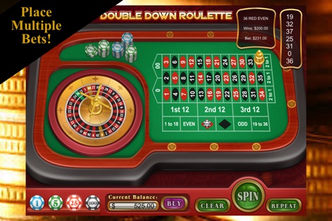 Double-Down Roulette Casino Vegas Style - Hit It Rich Jackpot Party Game Free screenshot 2