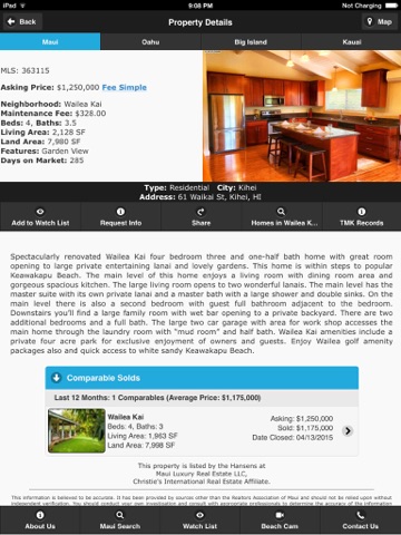 Hawaii Real Estate app HD screenshot 3