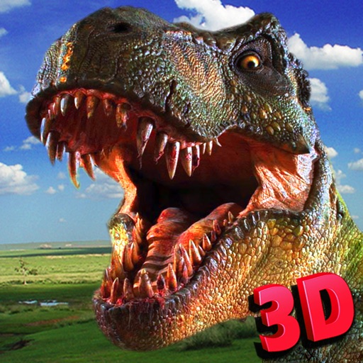 Crazy Dinosaur Simulator - Real tyrannosaurus roar and rampage 3D game for teens and kids iOS App