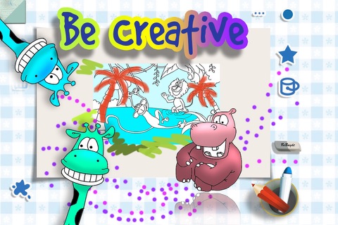Safari Animals Coloring Book - Cartoon Animation Painting Pages - Kids Drawing Game screenshot 3