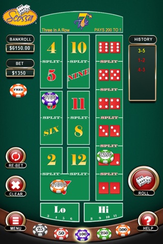 Scossa High-Low Craps screenshot 2