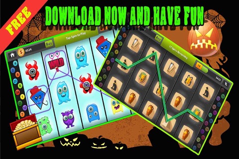 Free Spin Slot Machine - Casino Halloween Monster Packs screenshot 4
