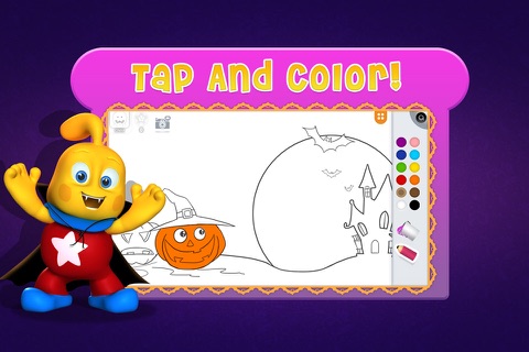 Tiny Artist Coloring Shapes Halloween Theme FULL screenshot 3