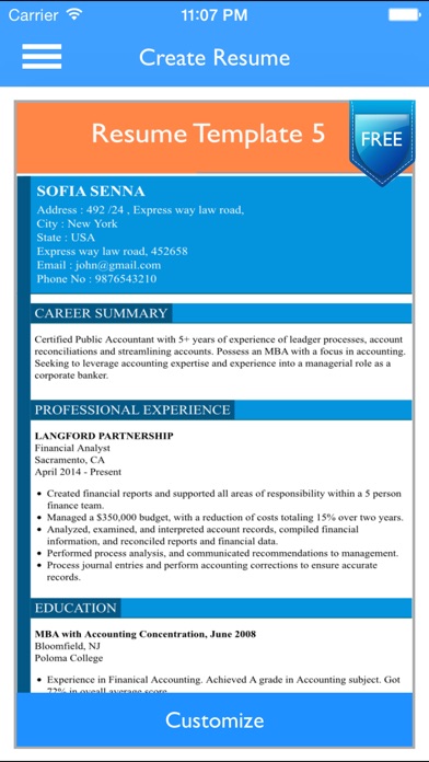 free resume builder app professional cv maker and resumes designer