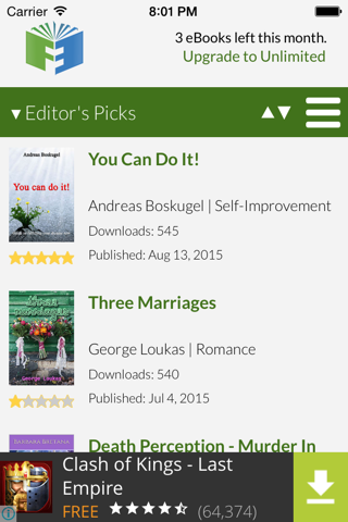 Free eBooks - Enjoy New Authors & Classics Anytime, Anywhere! screenshot 2