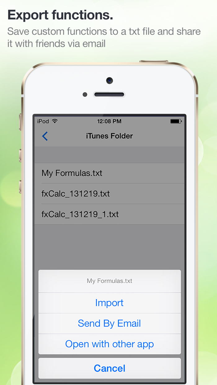 iFxCalc A most human nature function calculator. Support customization of functions.