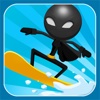 A Superhero Stickman Run - Amazing Mountain Snowboard Racer