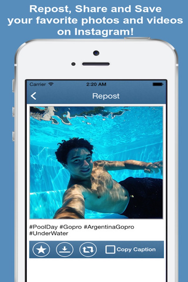 Social Repost - Photo and Video Reposter Instarepost Whiz App screenshot 2