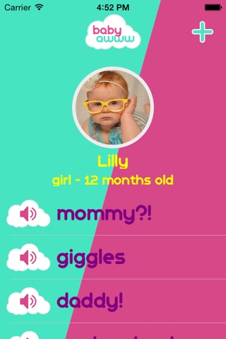 Baby awww - Record your Baby 's first words! screenshot 2