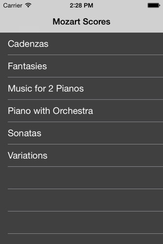 Mozart Scores screenshot 2