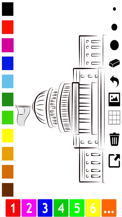 A Coloring Book for Children: Learn to color icons of the United States of America screenshot-3