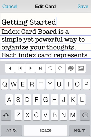 Index Card Board - Organize cards & brainstorm on a corkboard screenshot 2