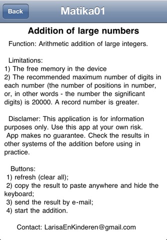 Matika 01 : Addition of big numbers screenshot 4