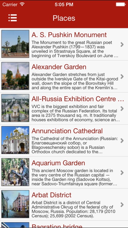 Moscow Places Guide