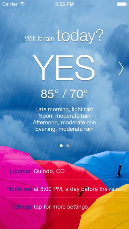 Will it Rain? - Rain condition and weather forecast alerts and notification