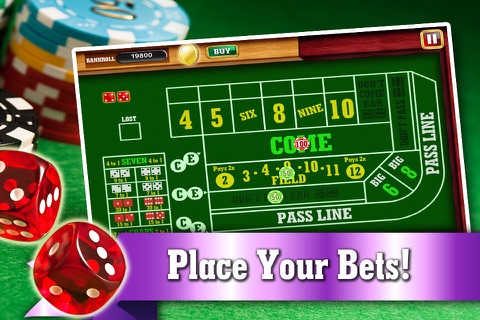 Macau Craps Table PRO - Addicting Gambler's Casino Dice Game screenshot 2
