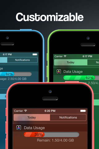 Data Monitor - Widget for 3G Internet Tracking Cellular Usage Monitor Extension for 3G & LTE screenshot 2