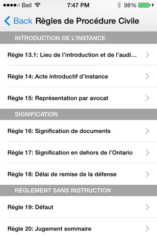 Rules of Civil Procedure (Ont) screenshot 2