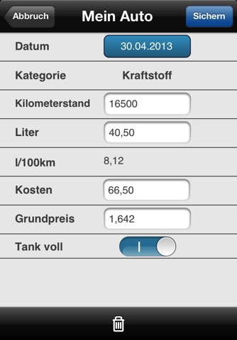 Fuel Log 3 - The free Vehicle Cost and Trip Management screenshot 4