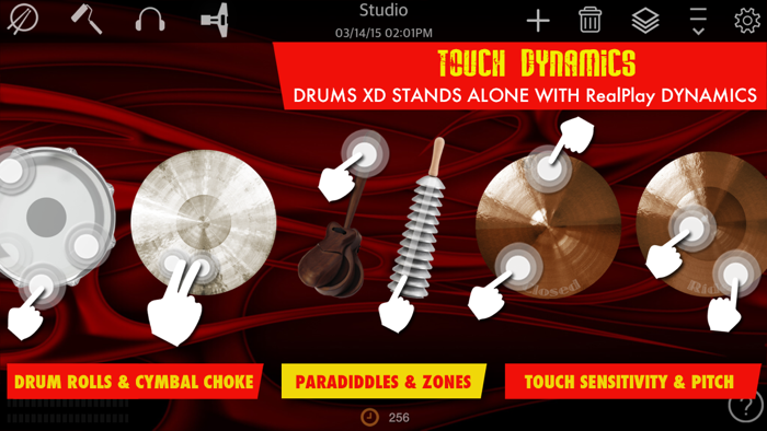 Drums XD - Studio Quality Percussion Custom Built By You - iPhone Version