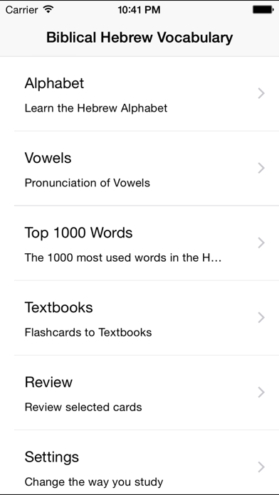 How to cancel & delete Biblical Hebrew Vocabulary from iphone & ipad 3