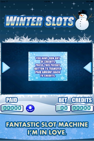 A Winter Slots Journey - Frozen Snowman BlackJack Deluxe FREE screenshot 2