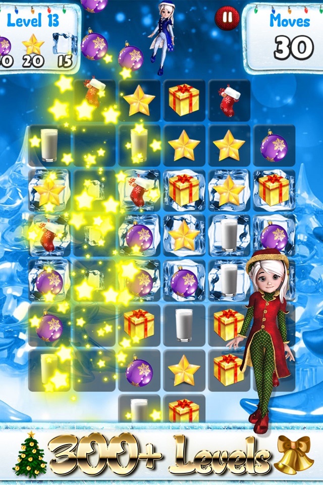 Santa Games and Puzzles - Swipe yummy candy to make it collect jewels for Christmas! screenshot 2