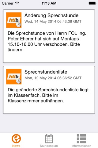 HTL Bregenz App screenshot 2