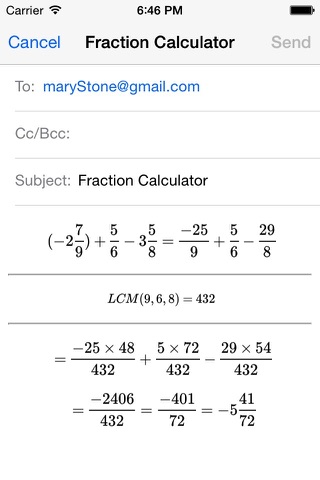 Fraction calculator for arithmetic operations: addition, subtraction, multiplication, and division screenshot 4