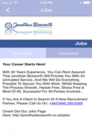 Jonothan Bosworth Recruitment screenshot 3