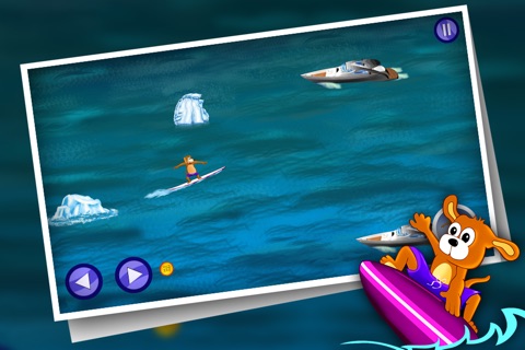 Danger Dog Surf : Vacation Ocean Water Surfing Sport - Gold screenshot 4