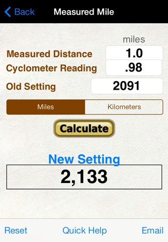 Bicycle Spoke Calculator, Measured Mile & Speed Converter (MPH, KPH, Knots) screenshot 2