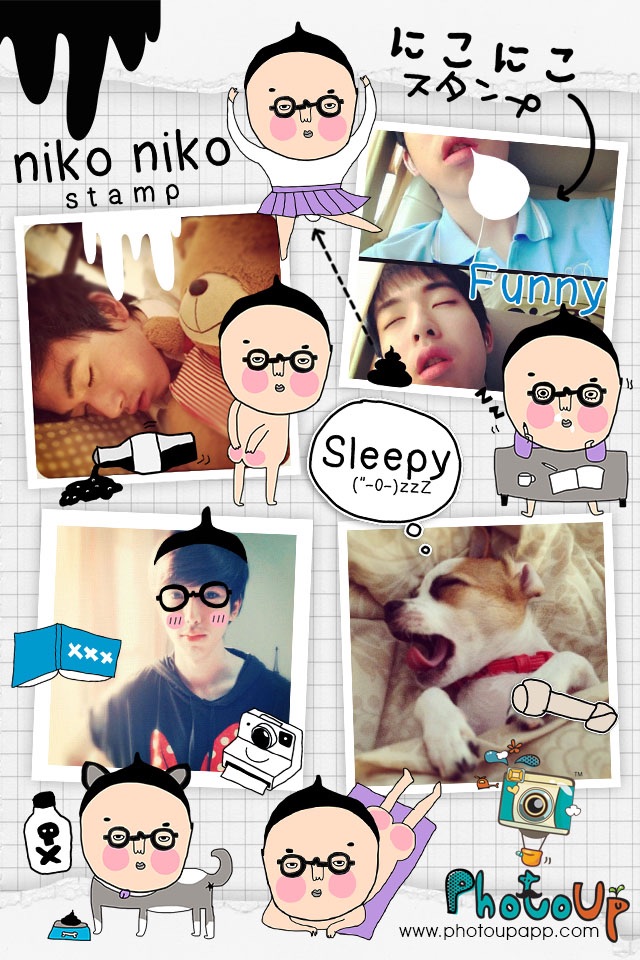 Niko Niko stamp by PhotoUp -  cute and funny doodle stamps screenshot 2