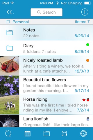 RainbowNote: notebook/diary with photo calendar screenshot 3